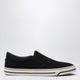 Dolce & Gabbana Black Cotton Slipon Shoes With Striped Details