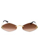 Cartier Sunglasses  Ct0433s 002 Gold Gold Brown 55/20/145