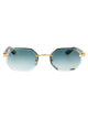 Cartier Sunglasses  Ct0439s 004 Gold Green Green 54/19/145