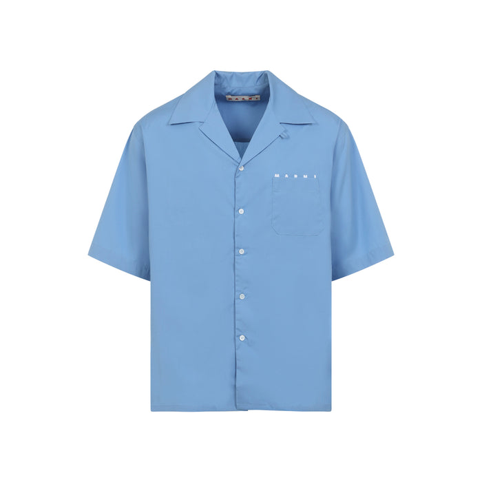 Marni Light Blue S/S Cotton Shirt