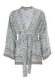 Mc2 Saint Barth Short Silk Kimono With Floral Print