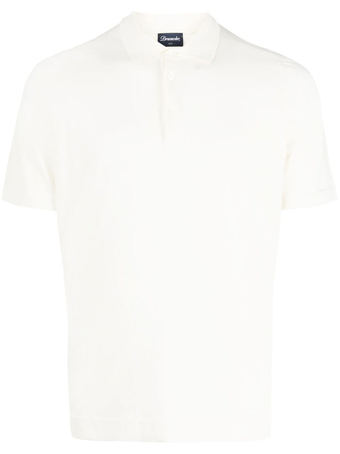 Drumohr Short Sleeves Polo With Buttons