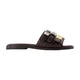 Ganni Sue Triple Flatcrinkle Mules -  - Synthetic - Brown