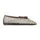 Ganni Jenny Printed Mesh Bow Ballerinas