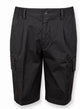 Devore Black Cotton Pleated Detailing Shorts