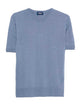 Drumohr Blue Linen Cotton T-Shirt