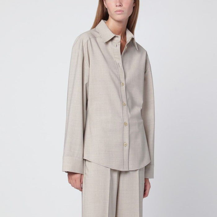 Parosh  Stucco-Coloured Wool Shirt