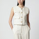P.a.r.o.s.h. Sand-Colored Linen-Blend Waistcoat