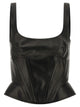 Ermanno Scervino Peplos Leather Top