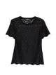 Ermanno Scervino Black Polyester-Blend T-Shirt