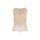 Ermanno Scervino Sand Sleeveless Knit Top