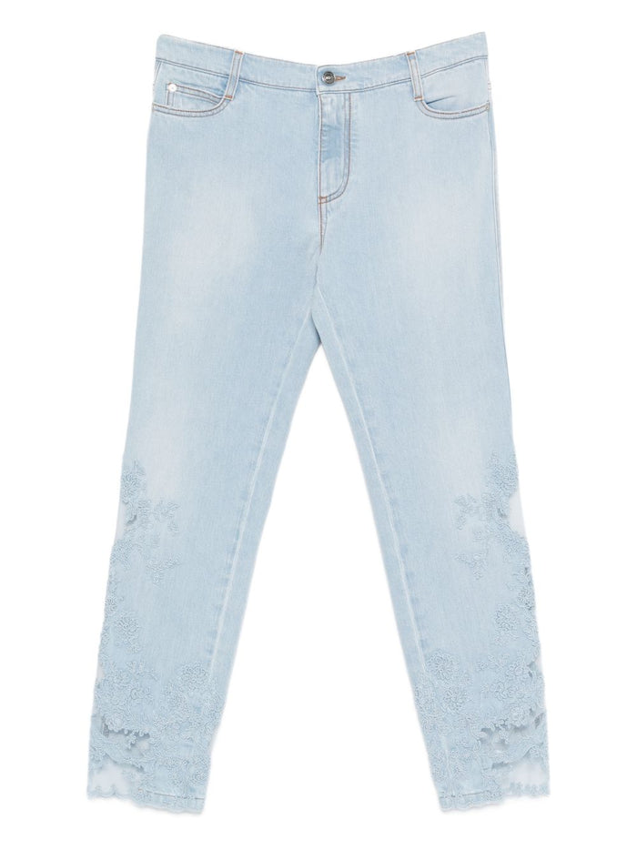 Ermanno Scervino Embroidered Denim Jeans
