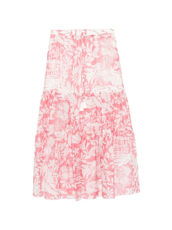 Ermanno Bubble Lyocell Polyamide Long Skirt