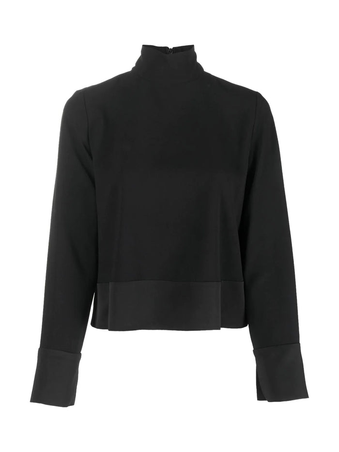 Emporio Armani Turtleneck Blouse With Satin Band