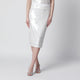 Parosh Cream Sequin Pencil Skirt