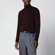 Drumohr Black Navy Wool Turtleneck Sweater