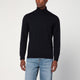Drumohr Navy Blue Wool Turtleneck Sweater