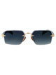 David Beckham Gold Green Metal Sunglasses
