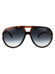 David Beckham Brown Horn Gold Acetate Sunglasses