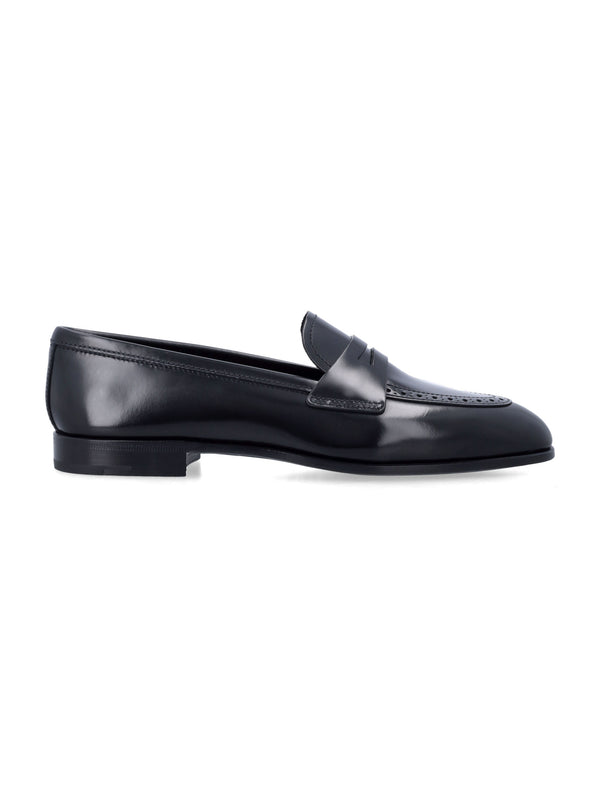 Church's Church’s Onyx Fumé Polished Leather Loafer