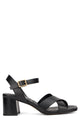 Doucal's Medium Heeled Sandals In Leather