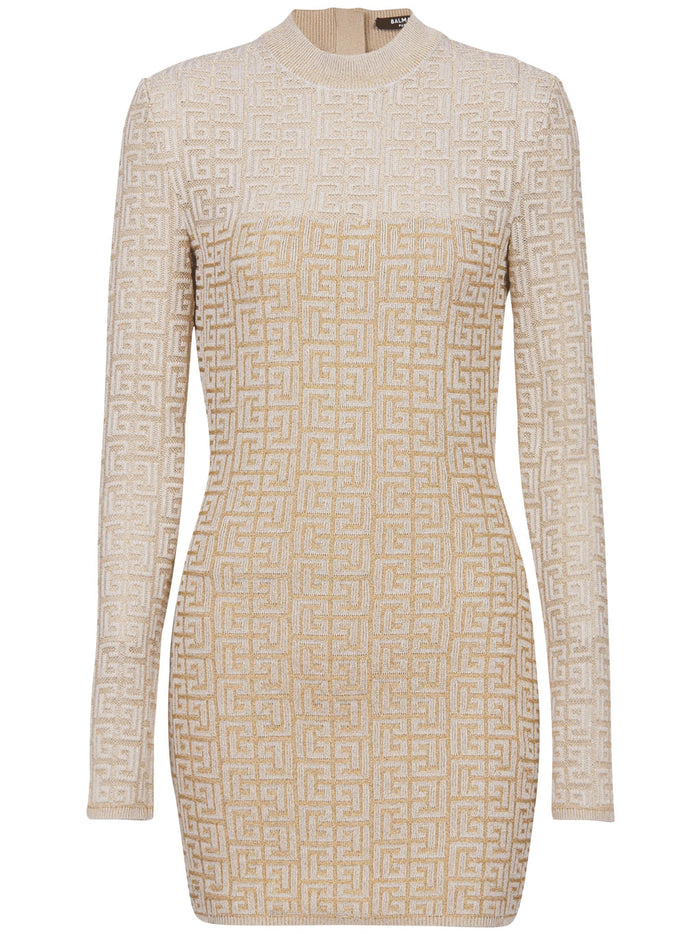 Balmain Brown Pb Labyrinth Dress