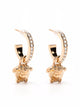 Versace Crystal La Medusa Hoop Earrings