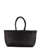 Dragon Difussion Black Buffalo Leather Handbag