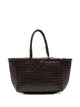 Dragon Difussion Brown Buffalo Calf Leather Handbag