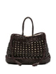 Dragon Difussion Brown Calf Leather Bos Taurus Handbag