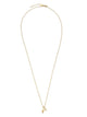 Jimmy Choo Gold Metal Diamond Jc Pendant Necklace
