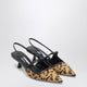 Jimmy Choo  Didi 45 Slingback In Leopard Print Pony Skin