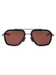 Dita Eyewear Brushed Antique  - Navy Metal/Acetate Sunglasses