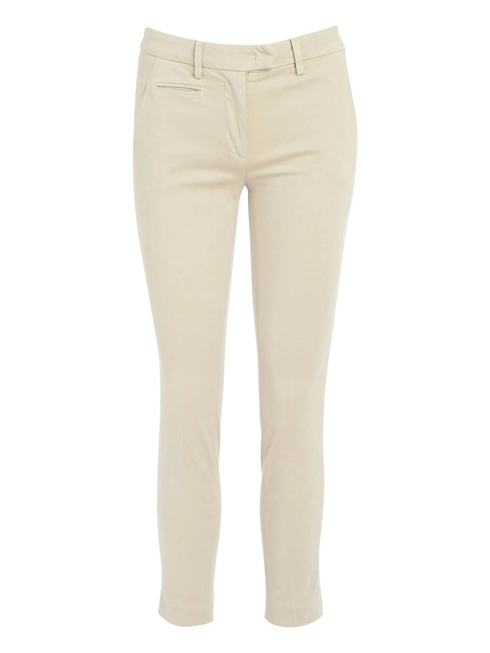 Dondup Perfect White Stretch Trousers