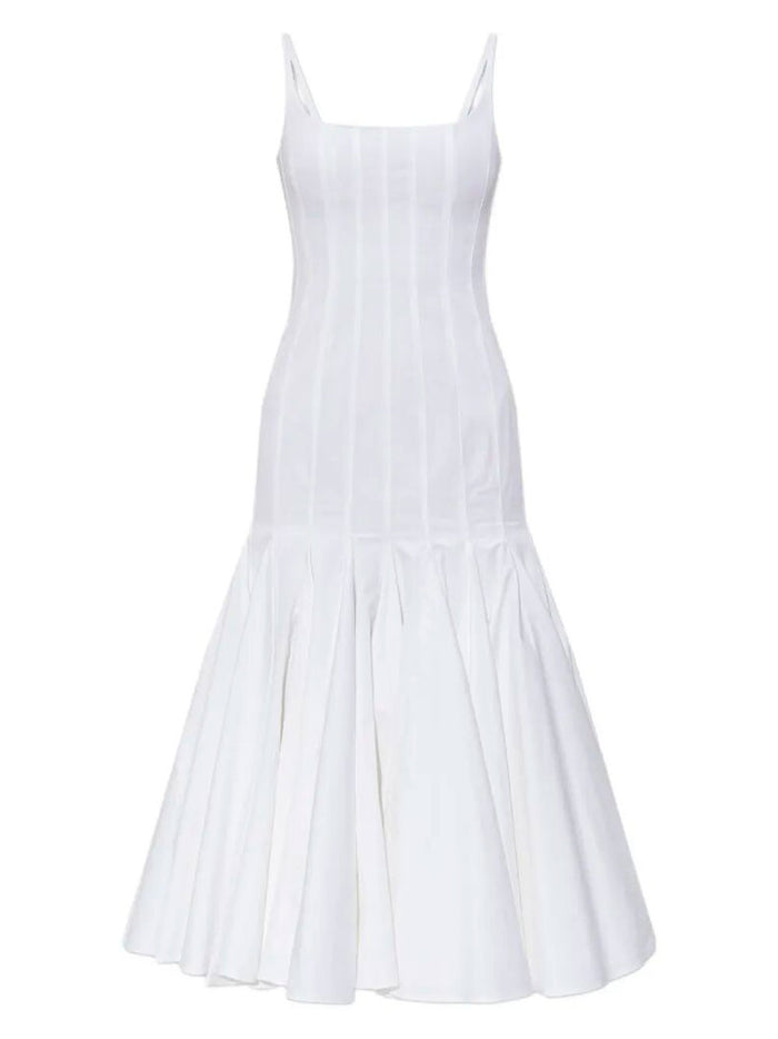Jacquemus White Agave Strap Dress Stripe Detail