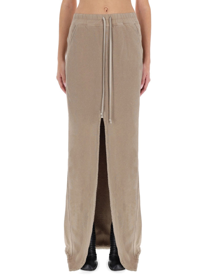 Drkshdw Ivory Cotton Skirt
