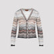 Missoni Red And Beige Buttoned Viscose Cardigan