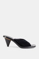 Phoebe Philo Mule À Bride Unique En Daim Noir Strap Mule 75