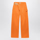 Jw Anderson Bright Orange Twisted-Denim Jeans