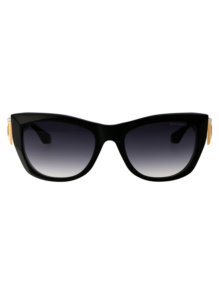 Dita Eyewear Black Yellow Acetate Sunglasses