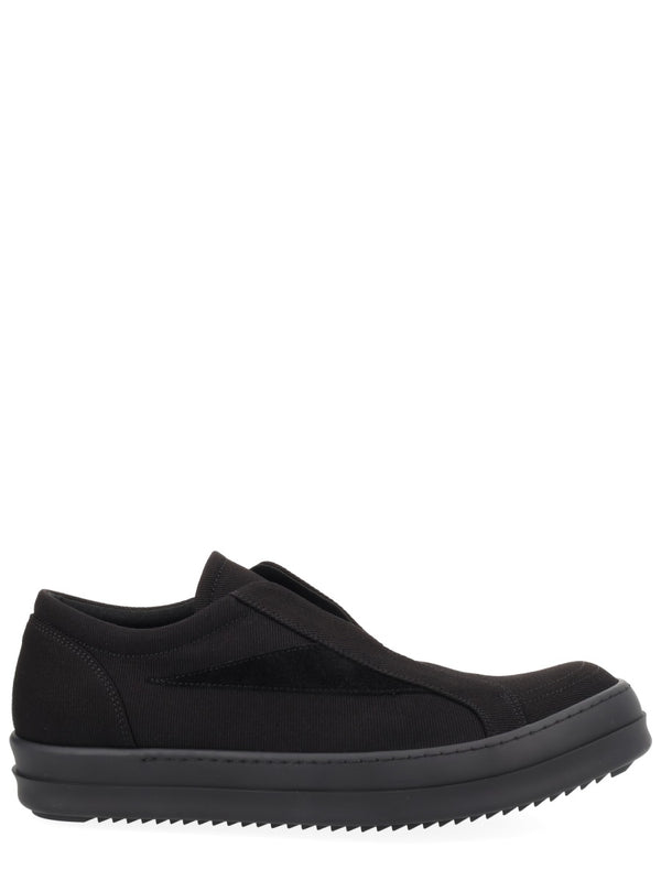 Drkshdw Black Cotton Calf Leather Sneaker
