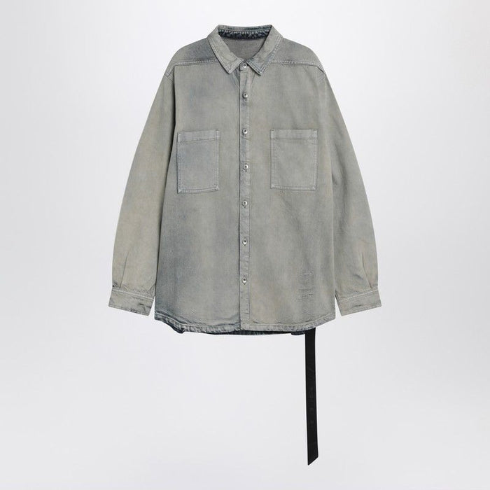 Drkshdw  Jumbo Shirt In Pearl Vintage Denim