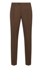 Devore Brown Cotton Pressed Crease Trousers