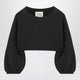 Douuod Cropped Sweatshirt In Black Cotton