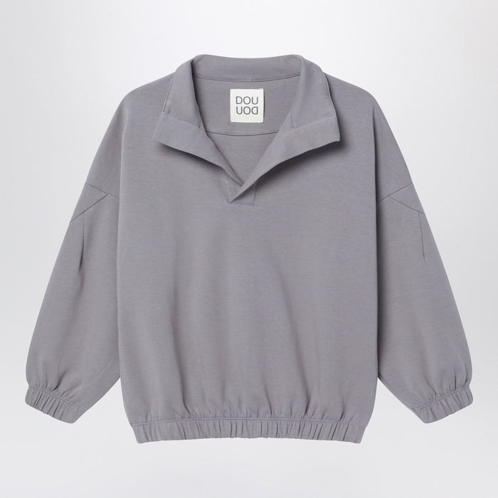 Douuod Grey V-Neck Sweatshirt