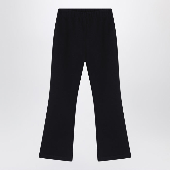 Douuod Black Trousers With Logo Patch