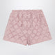 Douuod Pink Patterned Shorts With Fringes