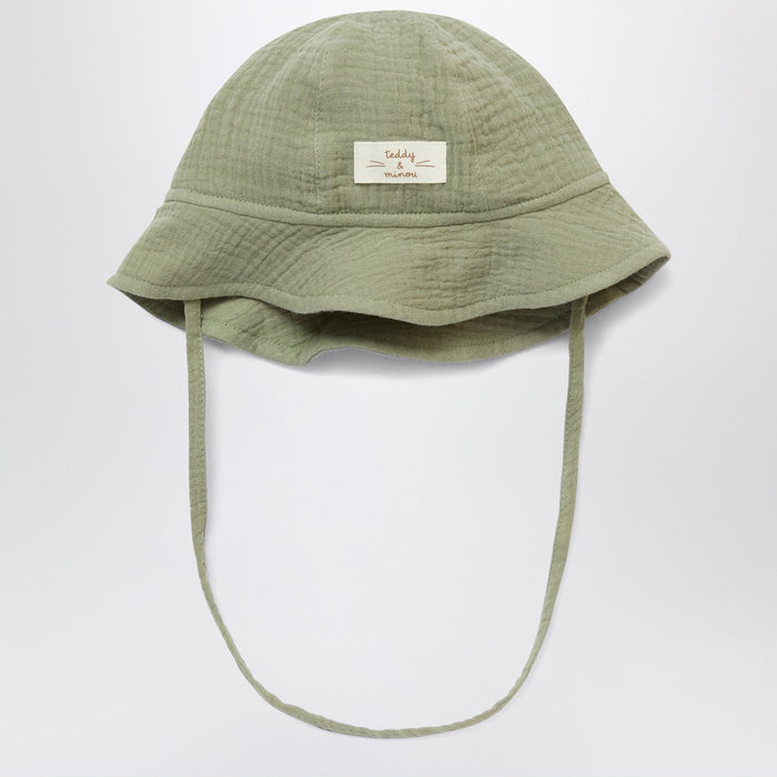 Teddy & Minou Sage Green Hat With Drawstring