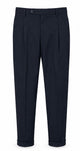 Gta Blue Cotton Lino Polyamide Trousers