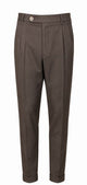 Gta Brown Cotton Lino Polyamide Trousers